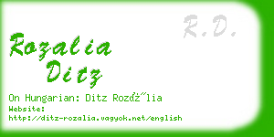 rozalia ditz business card